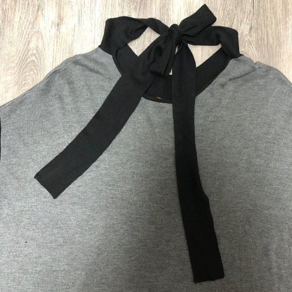NWT BCBGMAXAZRIA Silk Cashmere Blend Size Medium Sweater Dress Collar Tie - Picture 5 of 11